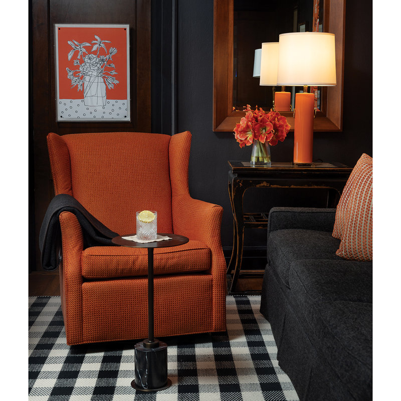 Beverly Lucite Lamp, Orange