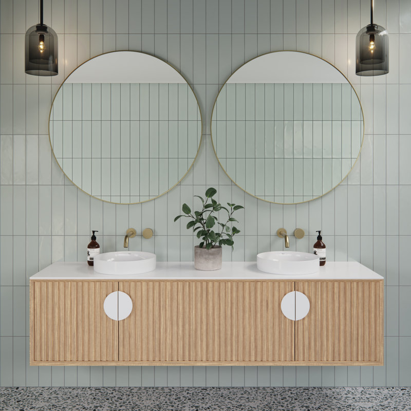 Modern & Contemporary Bathroom/Vanity Mirror, Satin Brass, 36" x 36"