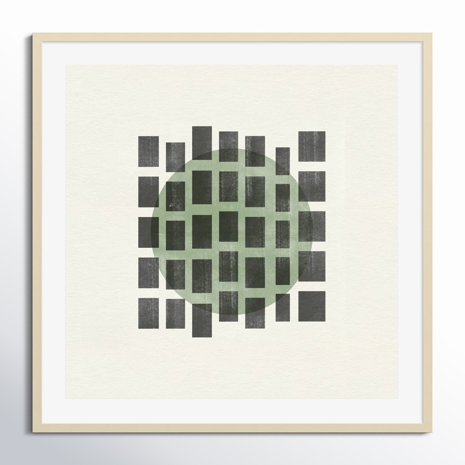 Minimalist Japandi 01 by The MIUUS STUDIO Wood Framed Wall Art Print, Brown, 41" H x 41" W