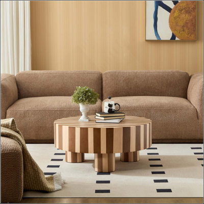 Table basse ronde, finition pour salon
