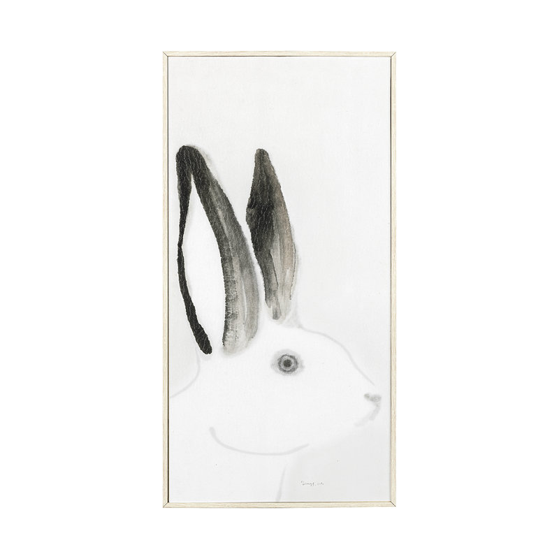 «Goose Gazing II», reproduction d'art encadrée à la main, Rabit Gazing I