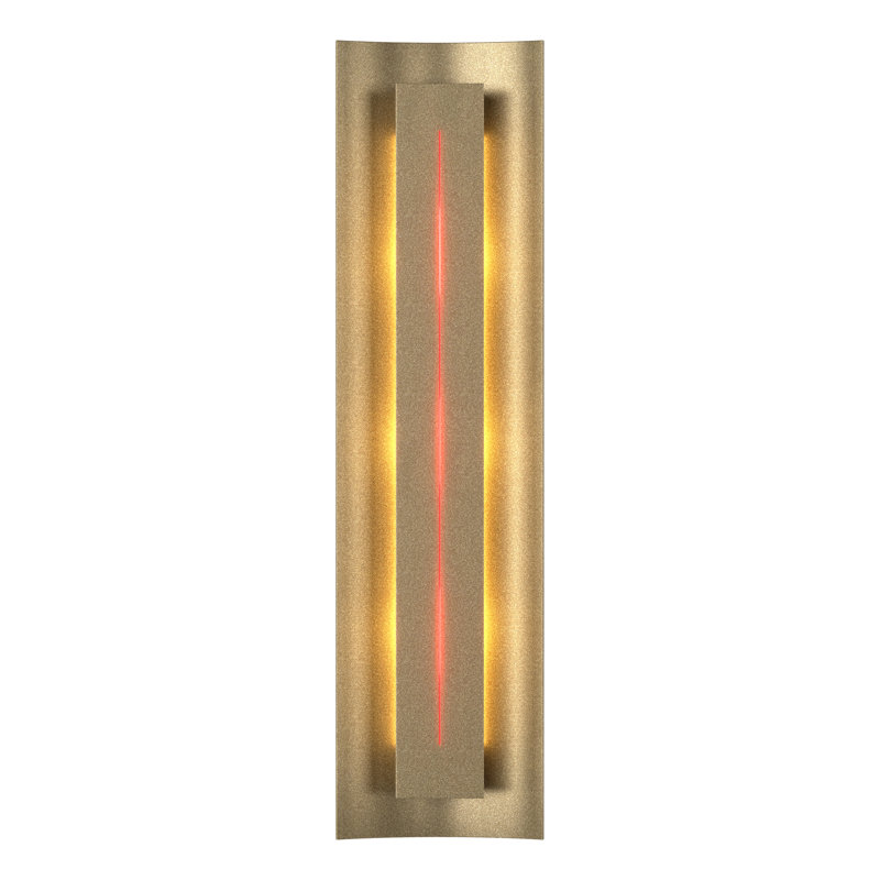 Gallery Dimmable Flush Mount Scone, Red, Soft Gold, 4.3" W x 24.5" H x 3.3" D