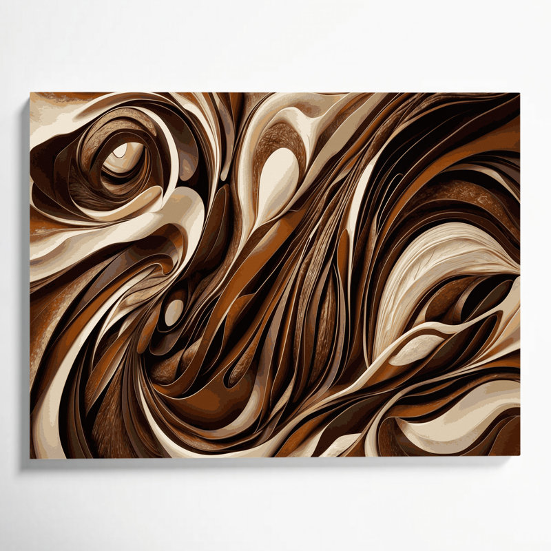 Art mural sur toile Biomorphic Abstraction 75, H 11 po x l 14 po
