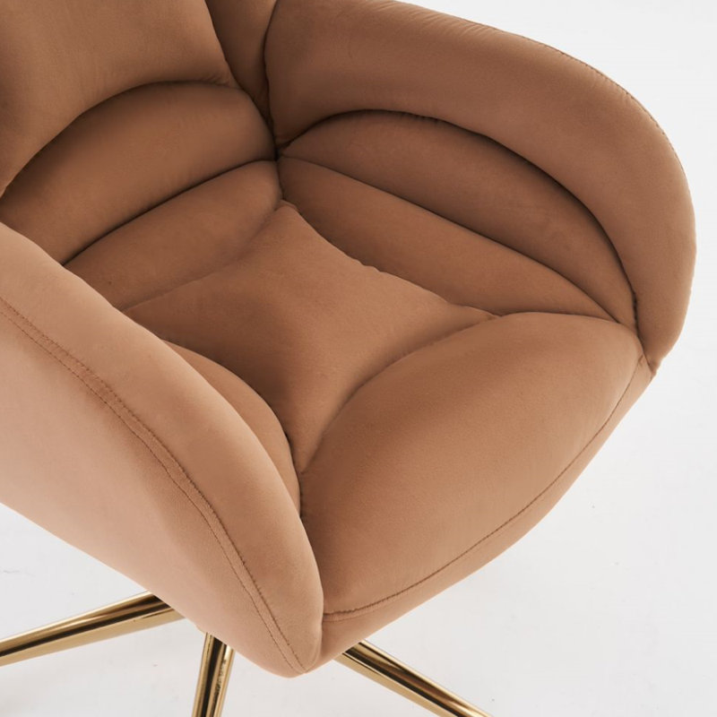 Canora Grey Velvet Office Chair, Brown