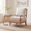 Ensemble de 2 chaises d'appoint en bois d'hévéa massif avec coussins épais-1856356327