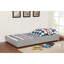Lit superposé simple au-dessus d'un lit simple de style transitionnel Rails en échelle attachés et structure à joint verrouillable avec couchette incluse-135255028-135255030