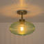Plafonnier encastré 1 lumière en verre nervuré Keab pour chambre à coucher-2012971685