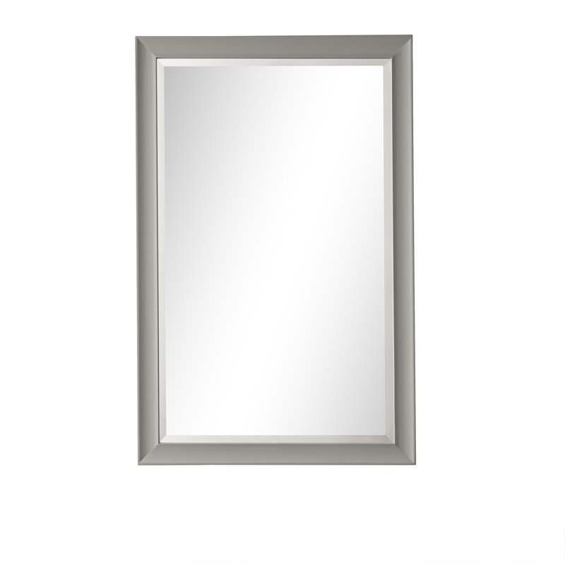 Glenbrooke Solid Wood Wall Mirror, 38" x 26", Urban Gray