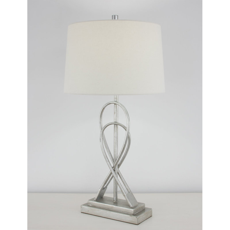 Panama Table Lamp, Silver Leaf