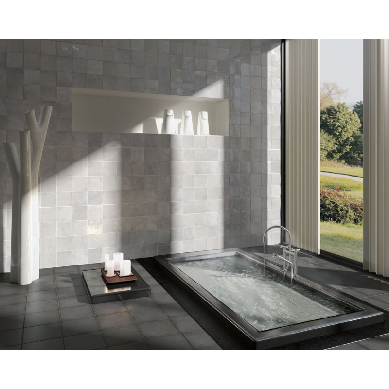 Cloe 5" x 5" Ceramic Tile, Black