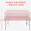 Table pliante portative rose 4 pieds pour un maximum de 135 kg pour l'intérieur et l'extérieur-705910995