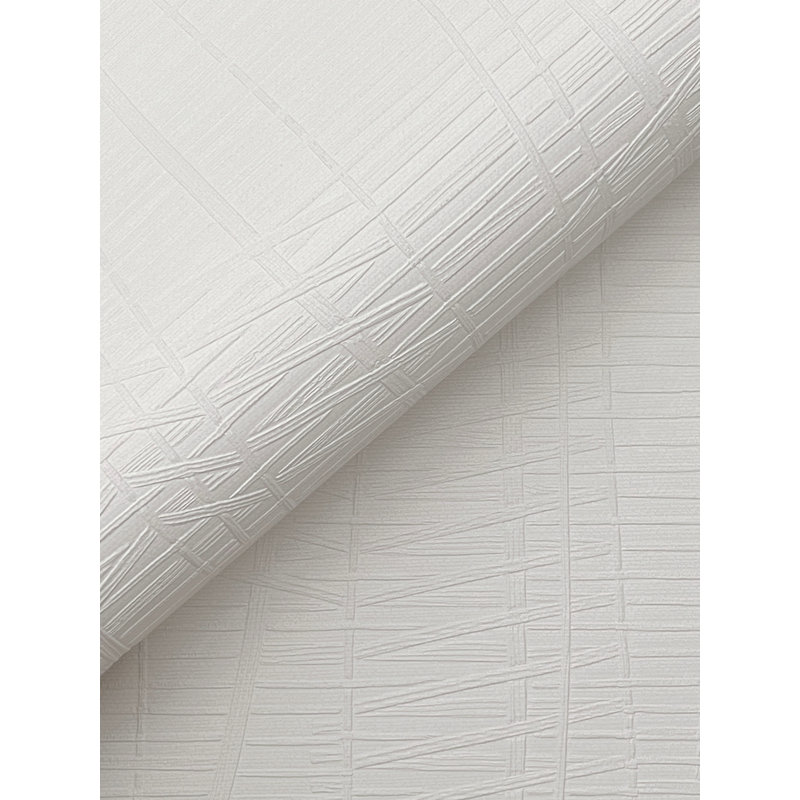 Amir White Embossed Wallpaper, White
