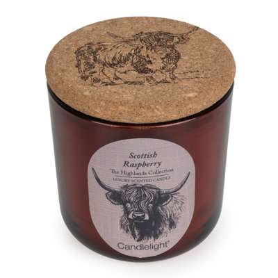 Fruity Scented Jar Candle with Glass Holder