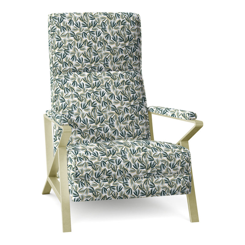 Infinity 28.25" Wide Manual Standard Recliner, Brushed Brass, Perigold Palmetto Verdigris
