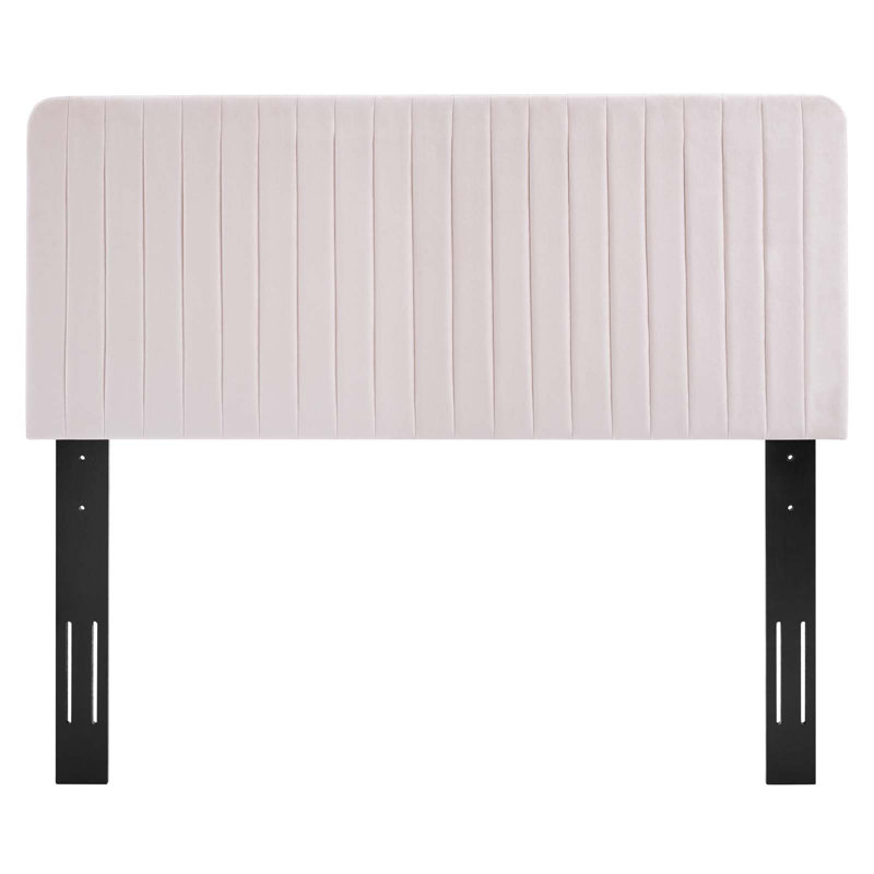 Milenna Channel Tufted Headboard, Pink, King/California King