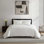 Vera Wang Threaded Basketweave Cotton White Comforter Set