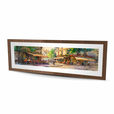 Reproduction mate encadrée turquoise vif | Décoration intérieure