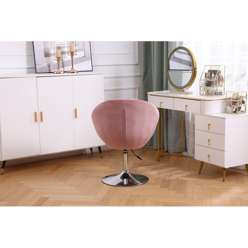 Velvet Task Chair, Pink