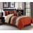 Floral Embroidered Microfiber 7 Piece Comforter Set-829549038-848305813