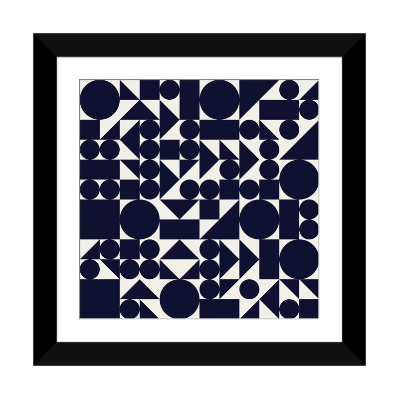 « block », impression sur toile, H 16 po x l 16 po x P 1 po, Papier d'art encadré noir