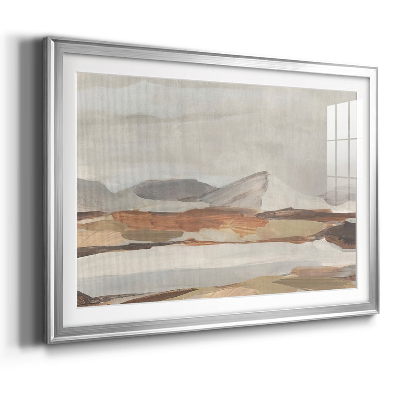 Dusky Mountain II - encadré, impression encadrée avec biseau mat et verre, Argent, H 27 po x l 39 po x P 1,5 po