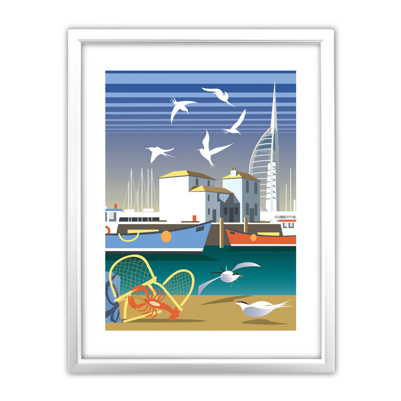 Dave Thompson - Single Picture Frame Print on Canvas, White