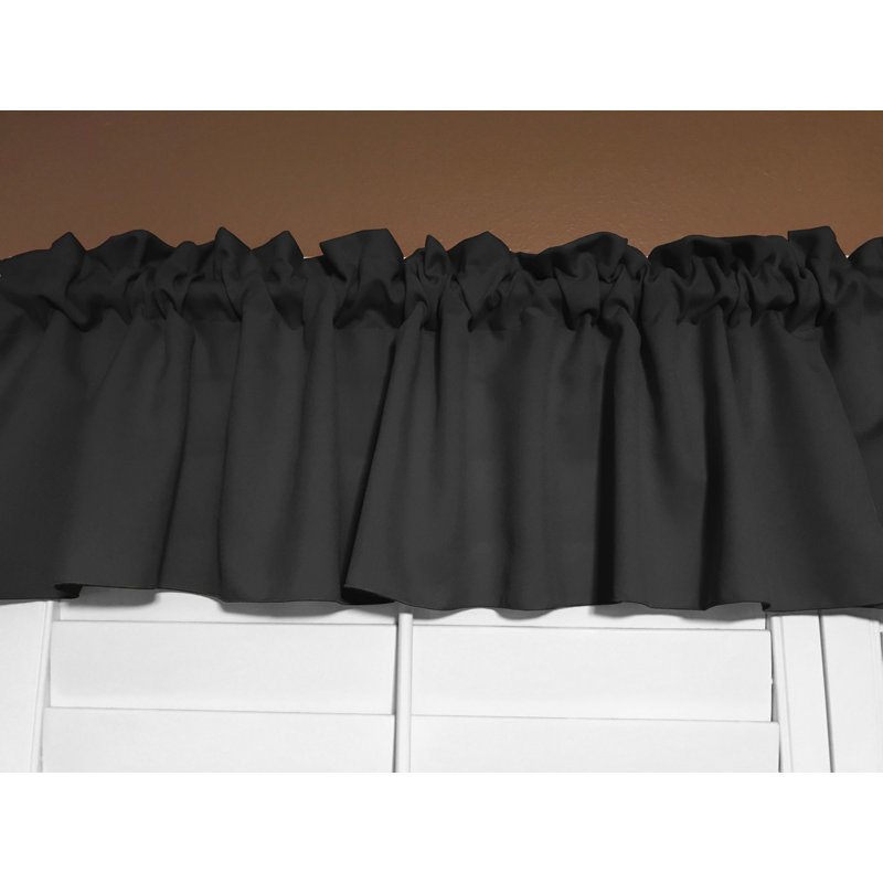 Pastorella Tailored Window Valance, 58" W x 24" L, Charcoal