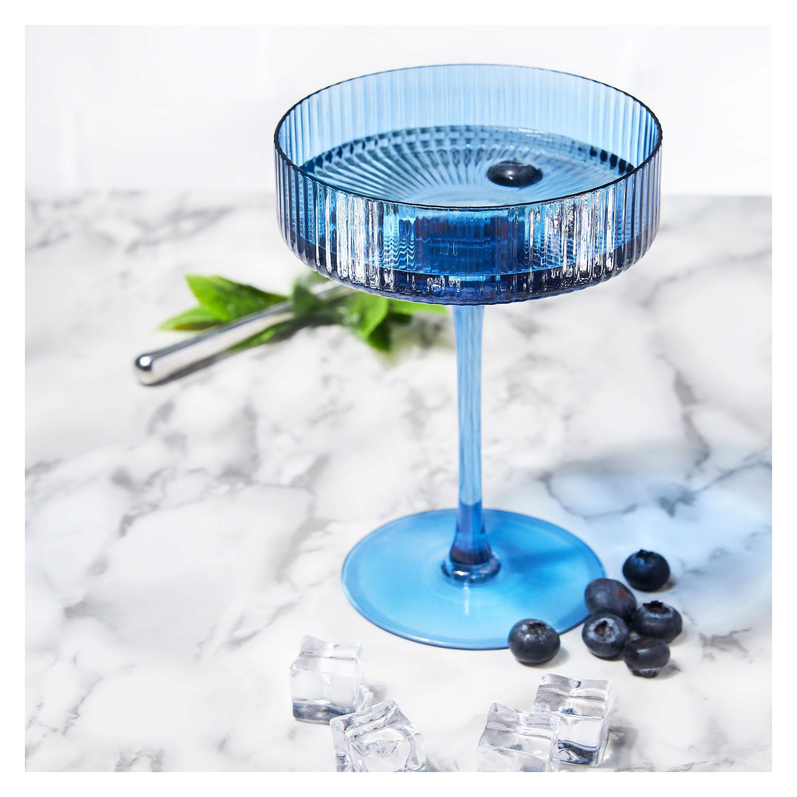 Harmon 10oz. Crystal Coupe Set, Blue