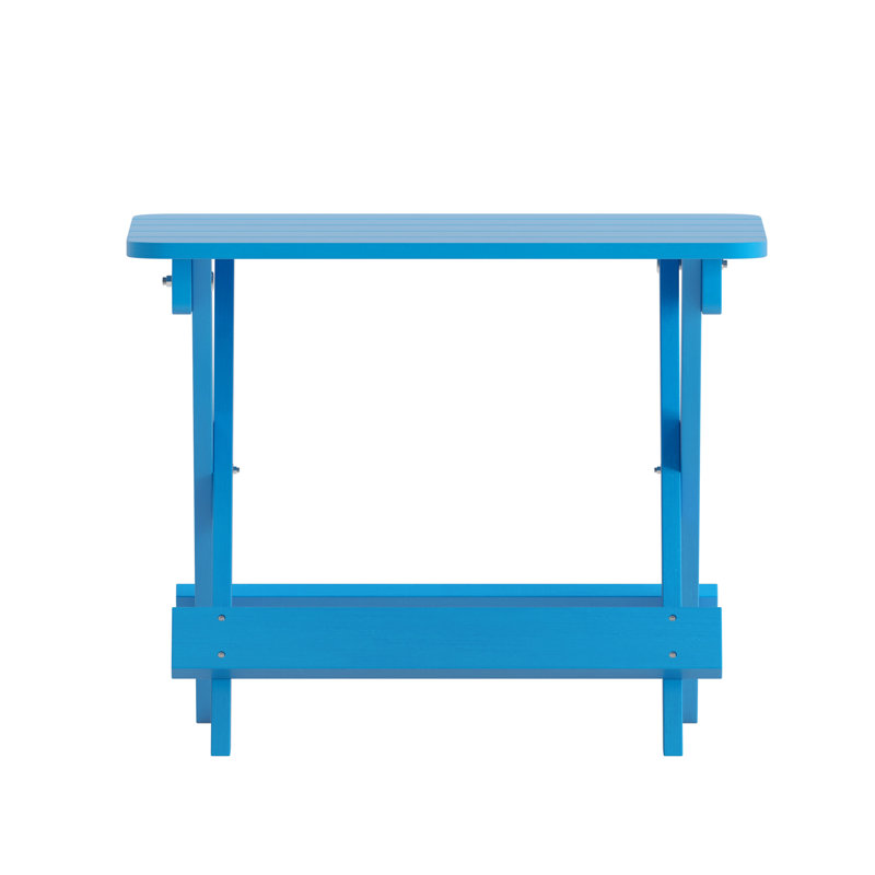 Collis Rectangular Folding Outdoor Side Table , 20'' in. W 20'' in. D, Blue