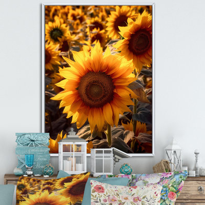 Tournesol doré au coucher du soleil III - impressions murales florales