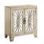 Armoire console au fini blanc antique