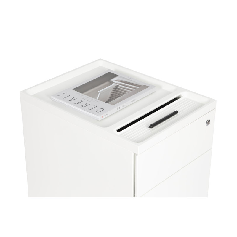 My-Hite Steel Vertical Filing Cabinet with 2 Drawers, Mobility, Secure Locks