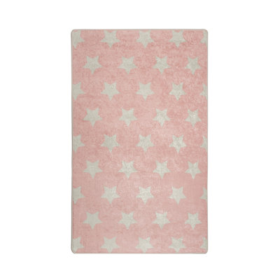Machine Washable Area Rug, 100% Polyester, 4.6 x 6.2 Feet | Antibacterial, Non-Slip Underside, Pile Height: 0.4 Inches | Durable & Easy Care, Perfect for Living Room, Bedroom, and Dining Areas