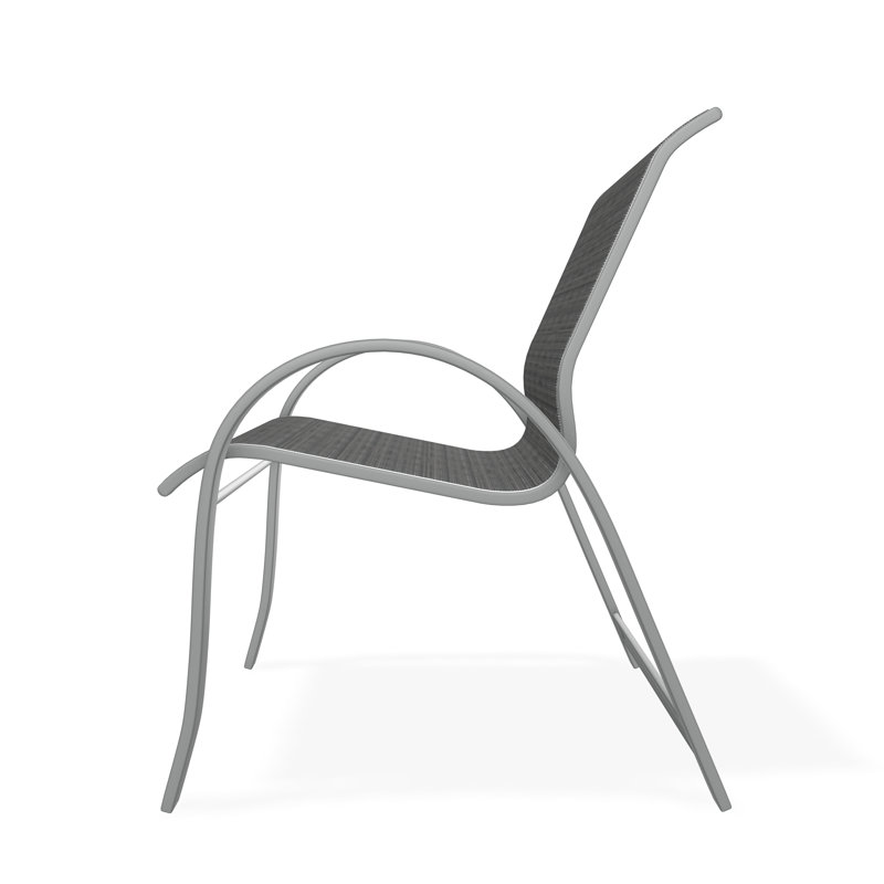 Aruba II Outdoor Lounge Chair, Graphite, Destiny Steel