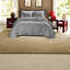 Ensembles de literie confortables en coton gris, style maison de campagne pour toutes les saisons