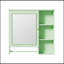 Armoire de rangement murale pour salle de bain, armoires à pharmacie avec grande porte miroir, tablettes réglables et trois niveaux de rangement ouverts (meuble-lavabo non inclus)-879486444