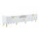 Gaines Contemporary Rectangular TV Stand with Cord Management in White High Gloss