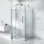 Cabine de douche à charnière sans cadre avec verre transparent 3/8 de l 34 po x P 34 po x H 73 po Monteray