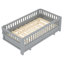 Lit plateforme avec garde-corps, cadre de lit, dans un lit plateforme double-475949790