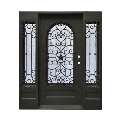 Starred Emblem Single Iron Door
