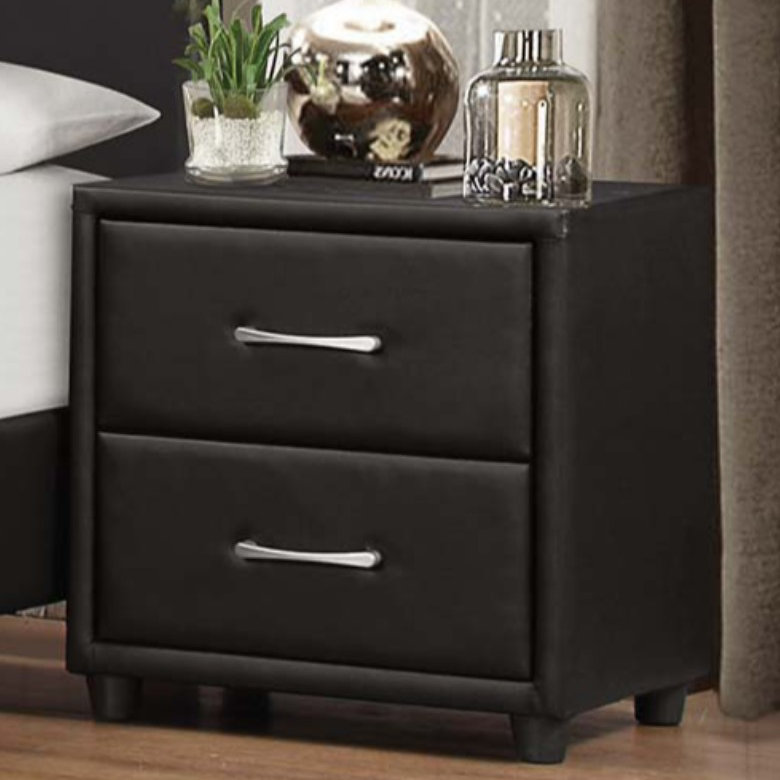 Nicollet 21.25'' W Nightstand, Black