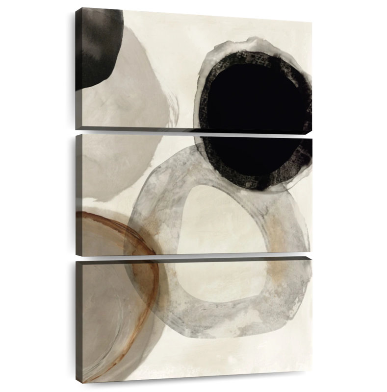 Avery Beige Rings I, 50" H x 32" W