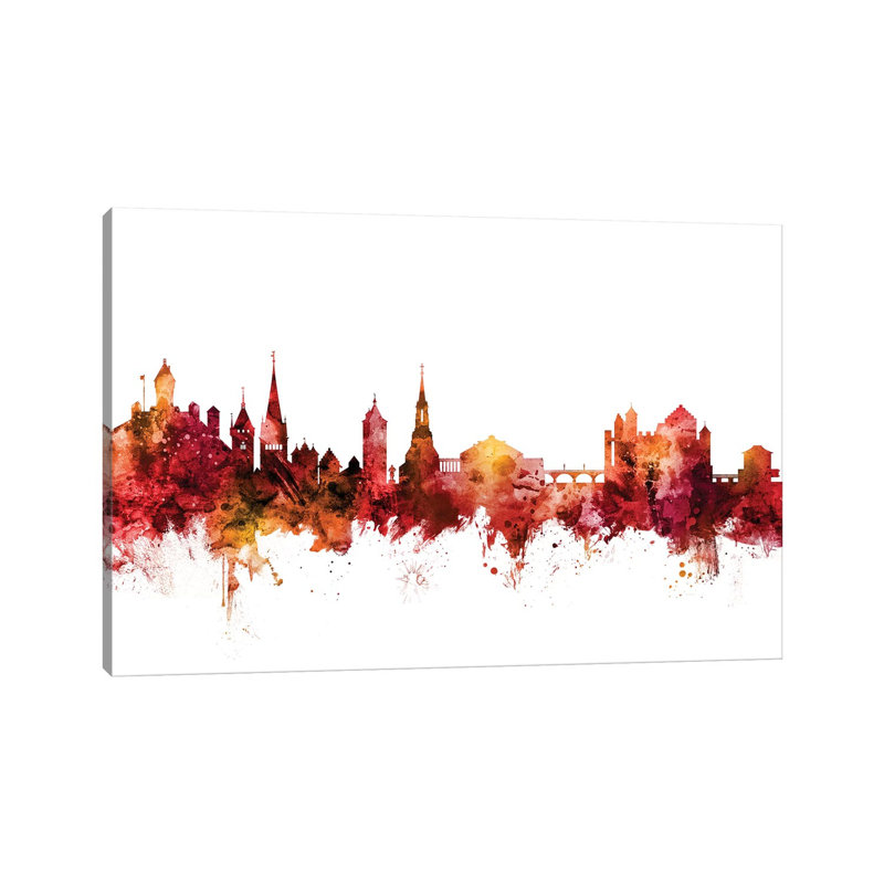 Schaffhausen, Switzerland Skyline by Michael Tompsett - Wrapped Canvas Gallery-Wrapped Canvas Giclée, 20.32 cm H x 30.48 cm W