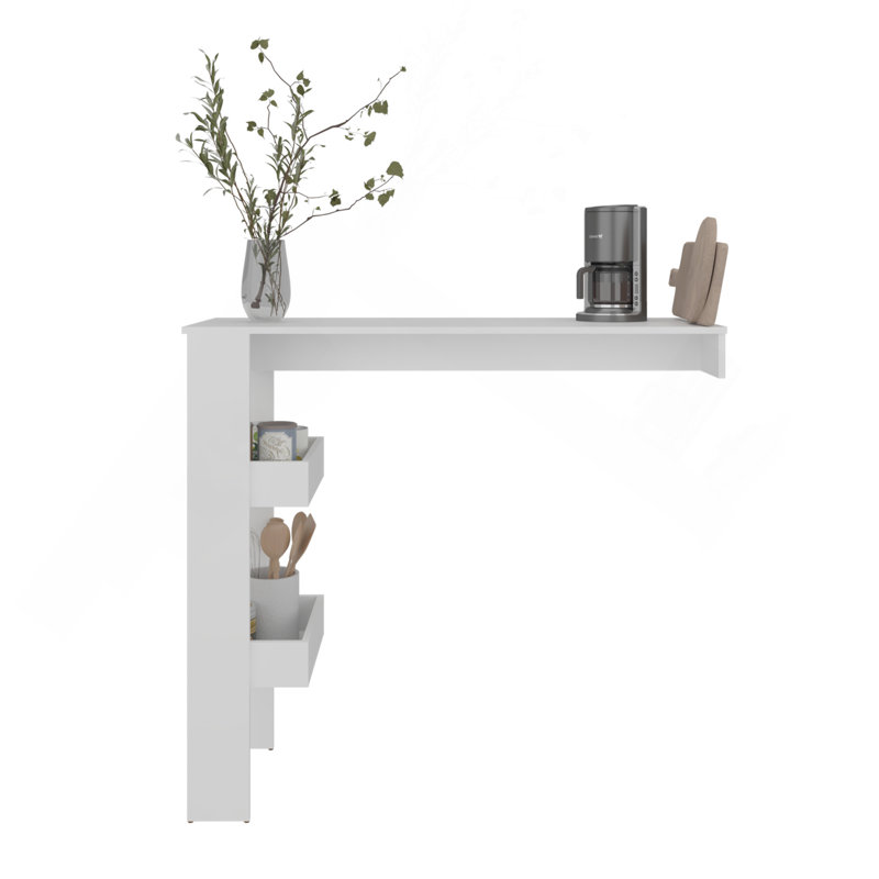Table de comptoir de cuisine avec tablette de rangement Aurora