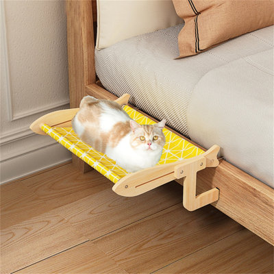 Siège de fenêtre pour chat avec support pour fenêtre et hamac pour chat