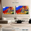 Impression sur toile Taureau coloré-98864875