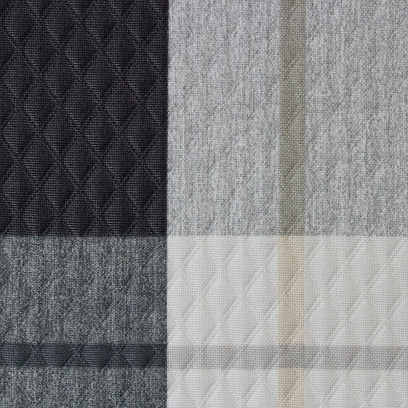 Lit pour chien intérieur / extérieur Snoozer, Moyen (l 35 po x P 25 po x H 8 po), Noir / gris / blanc, Plaid