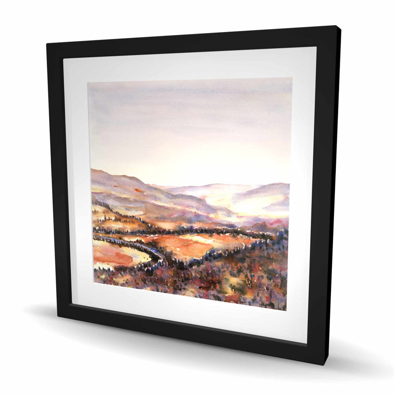 «Canadian Forest - Orange Landscape», reproduction encadrée