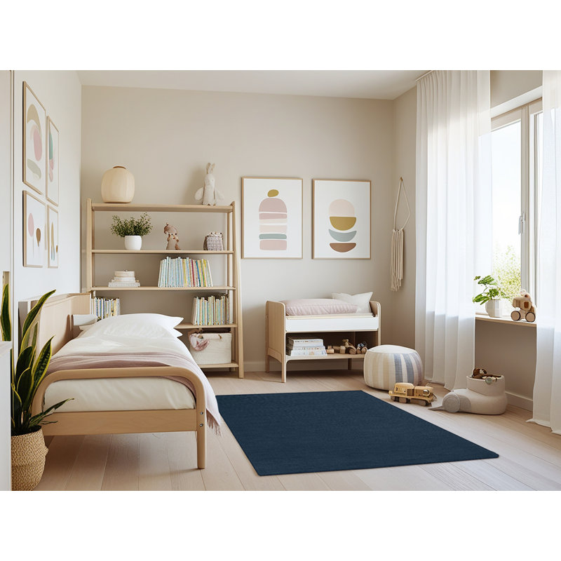 Machine Washable Solid Gray Area Rug, Rectangle 3' x 5'
