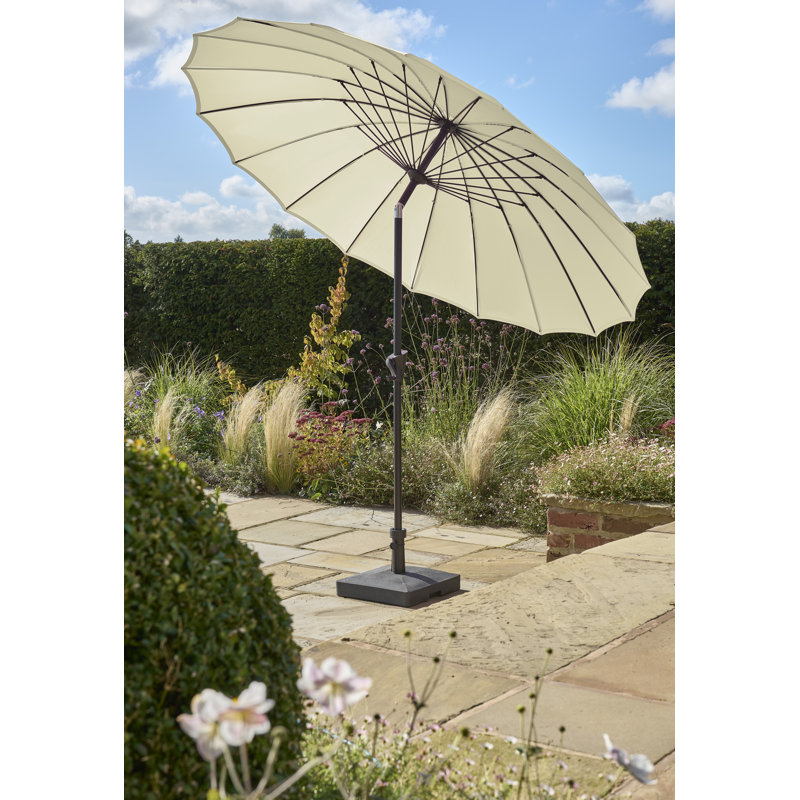 Burech 2.7m Royce Geisha Tilt Parasol, Taupe
